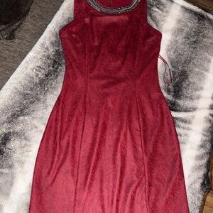 Y2k Guess Red Textured Sleeveless Dress